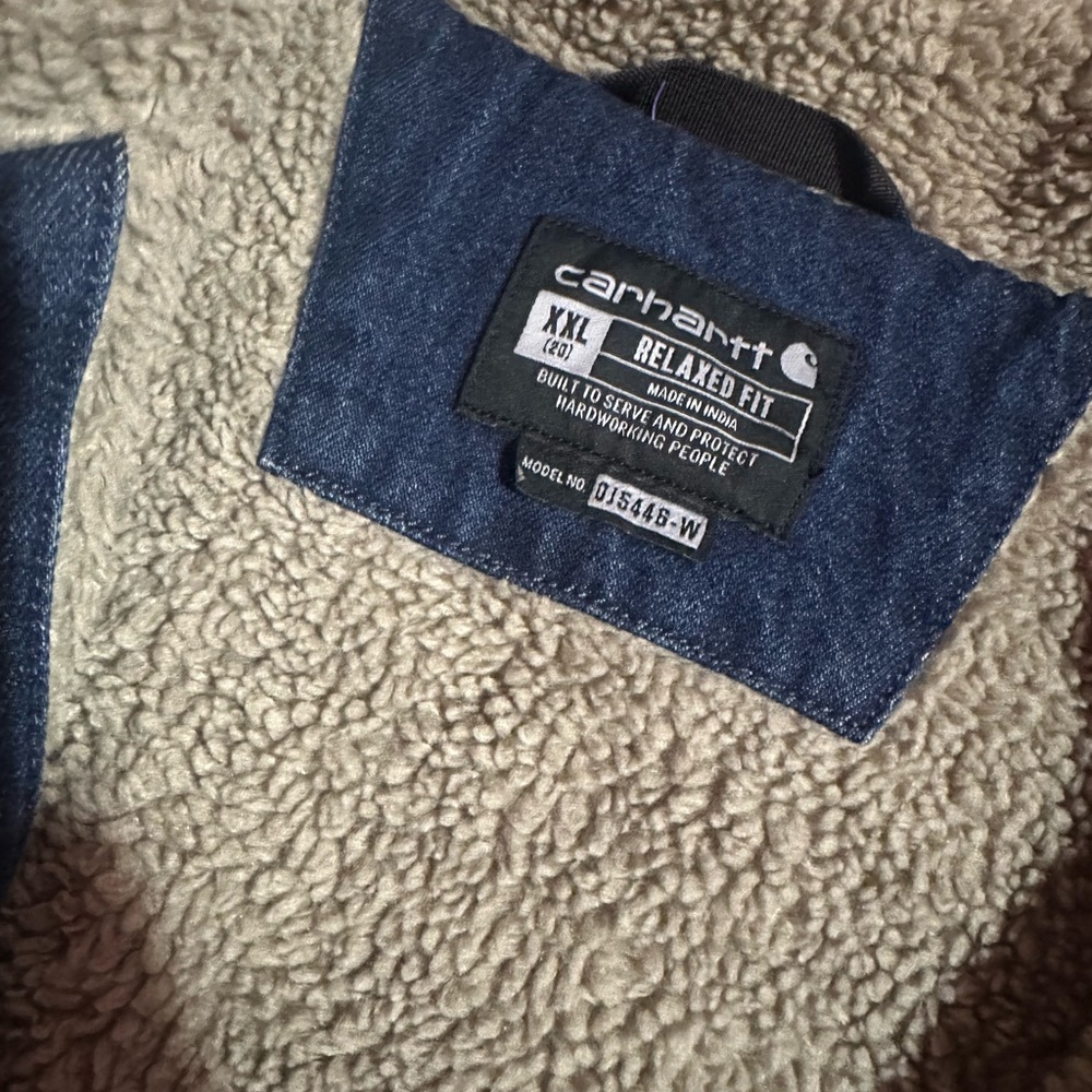 Carhartt Denim Jacket with Sherpa Lining - Picture 3 of 4